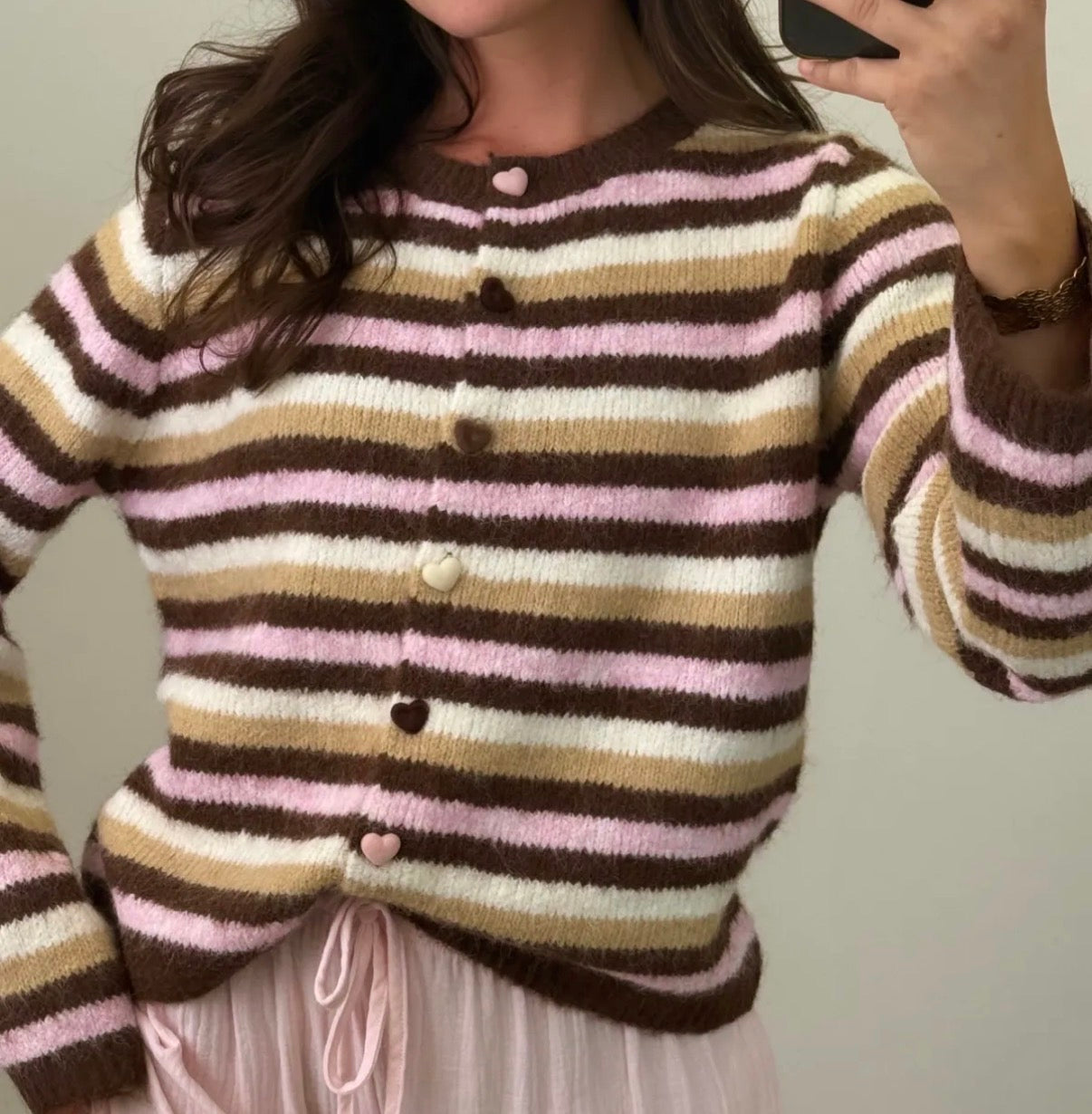 Striped Knit Cardigan – Cozy Chic