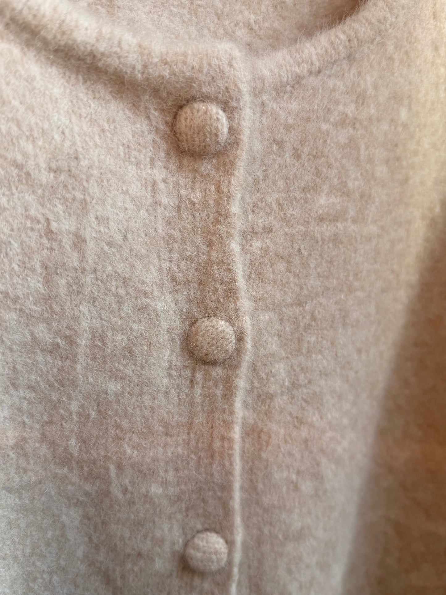 Cardigan mit Dreiecksschal – Damen Strickjacke One Size (S–L)