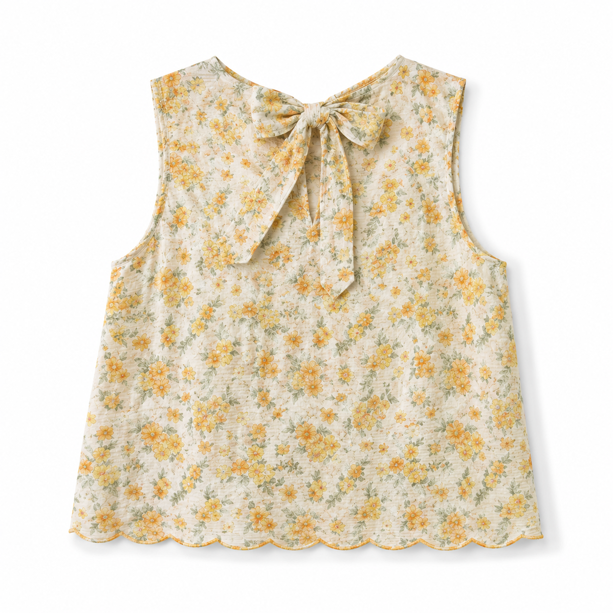 Florales Sommer-Top mit Schleifendetail