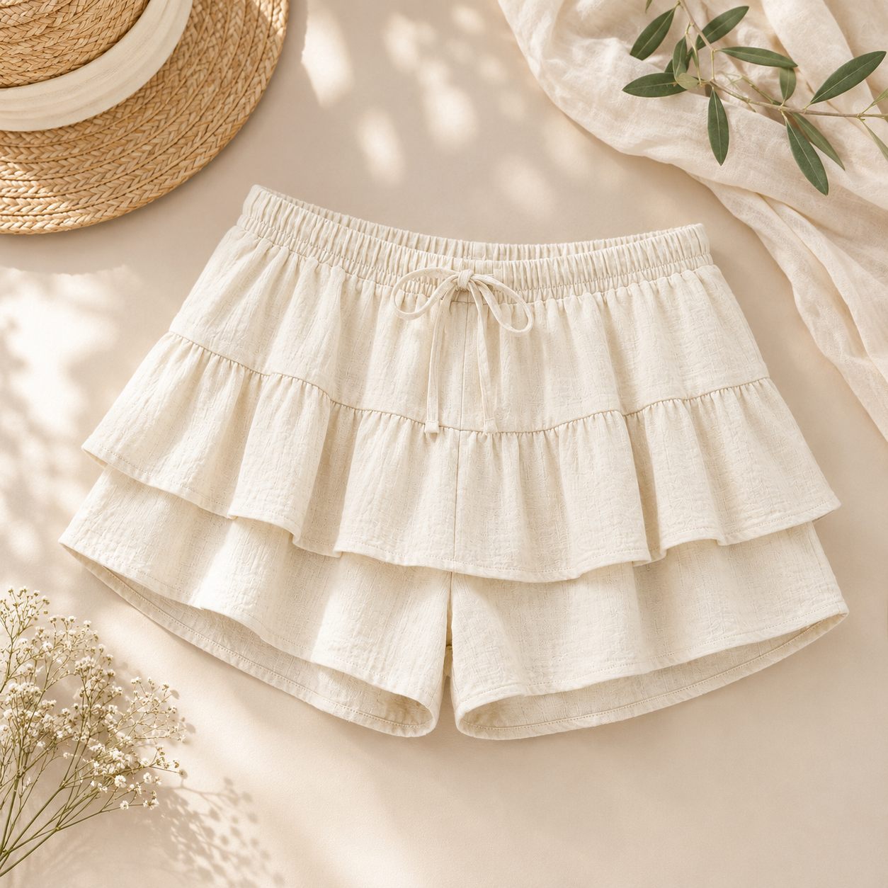 Elegante Rock-Shorts mit Volants
