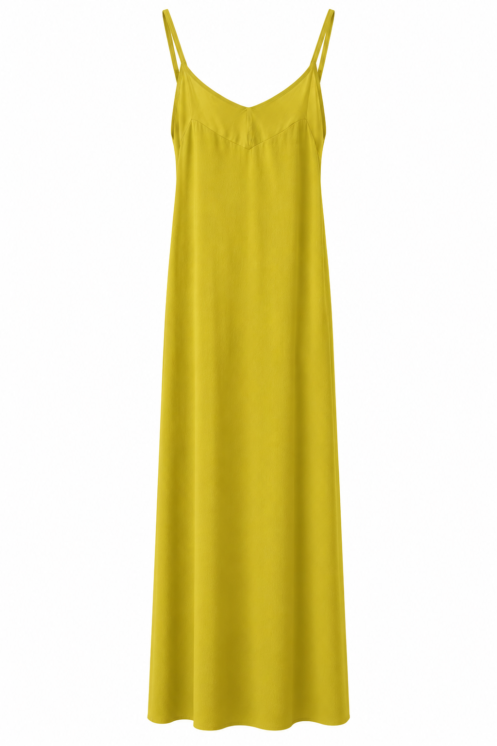 Maxikleid mit Spaghettiträgern & Seitenschlitz – 3 Farben
