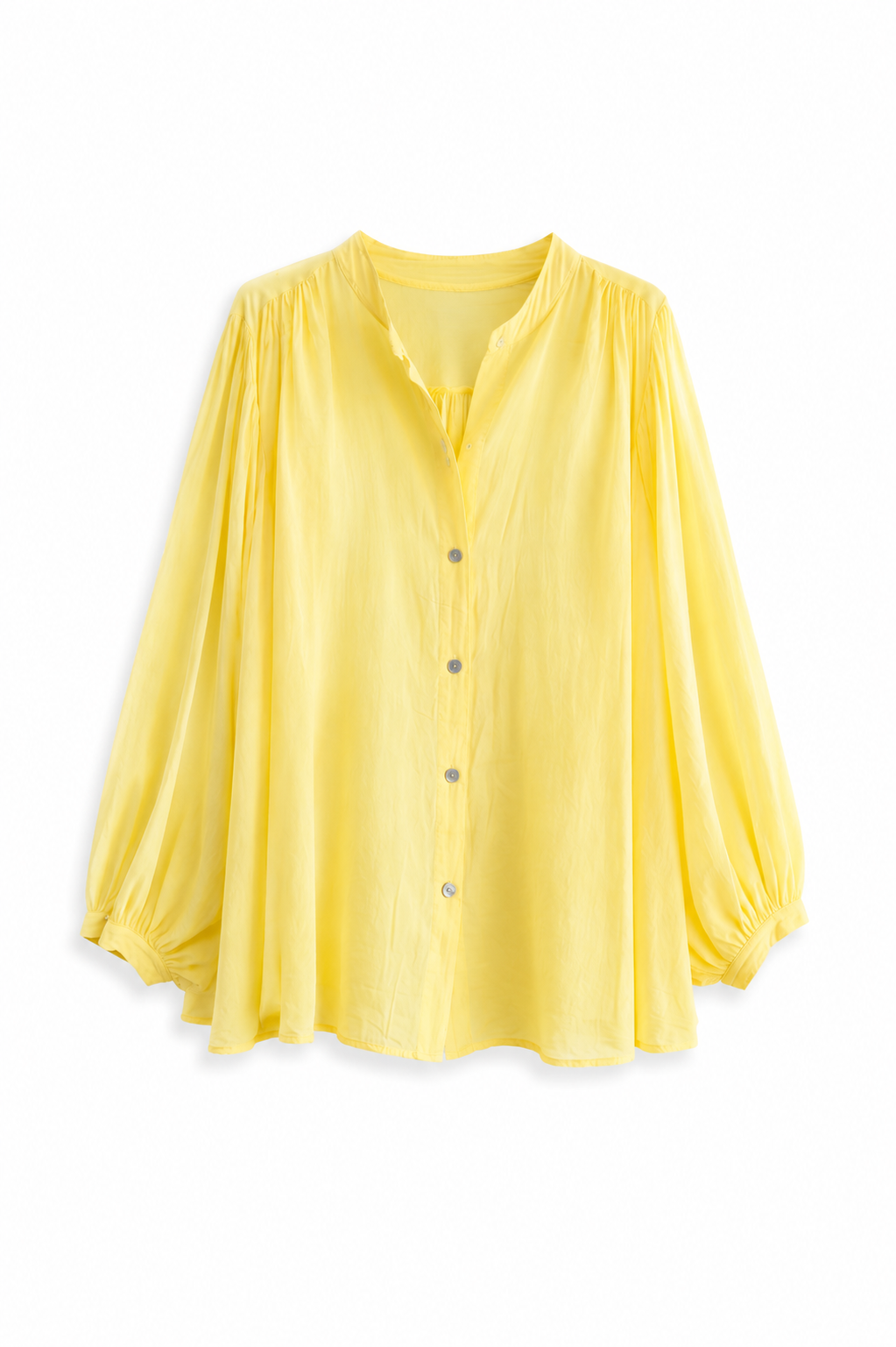 Fließende Bluse lange Ärmel weit geschnitten Boho Sommer