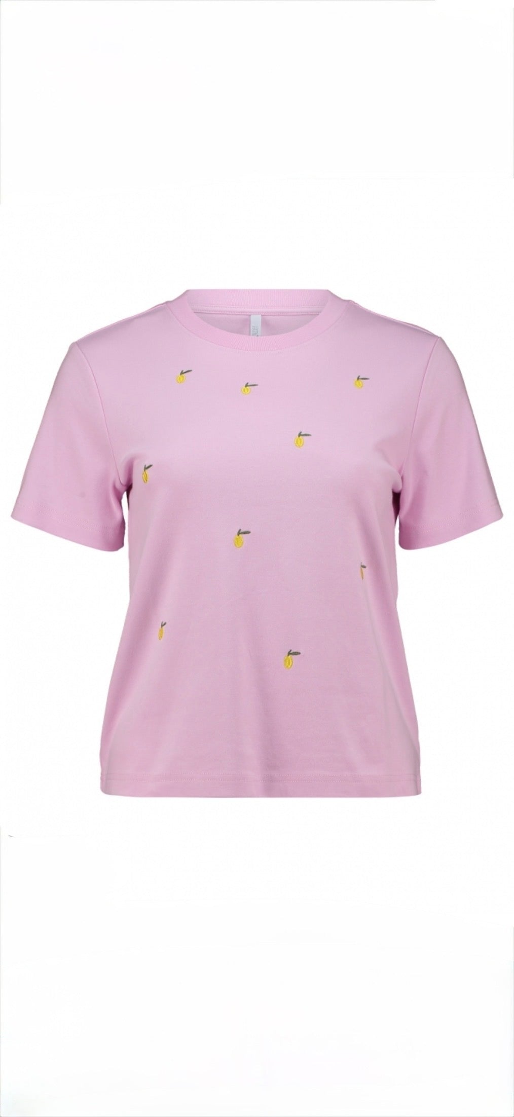 Rosa T-Shirt mit Lemon Print – Damen Shirt Kurzarm | Sommer Basic mit Print