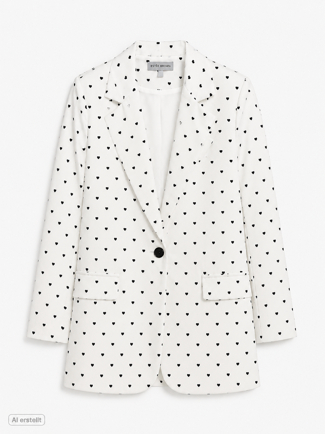 Heart Dot Blazer – White Edition