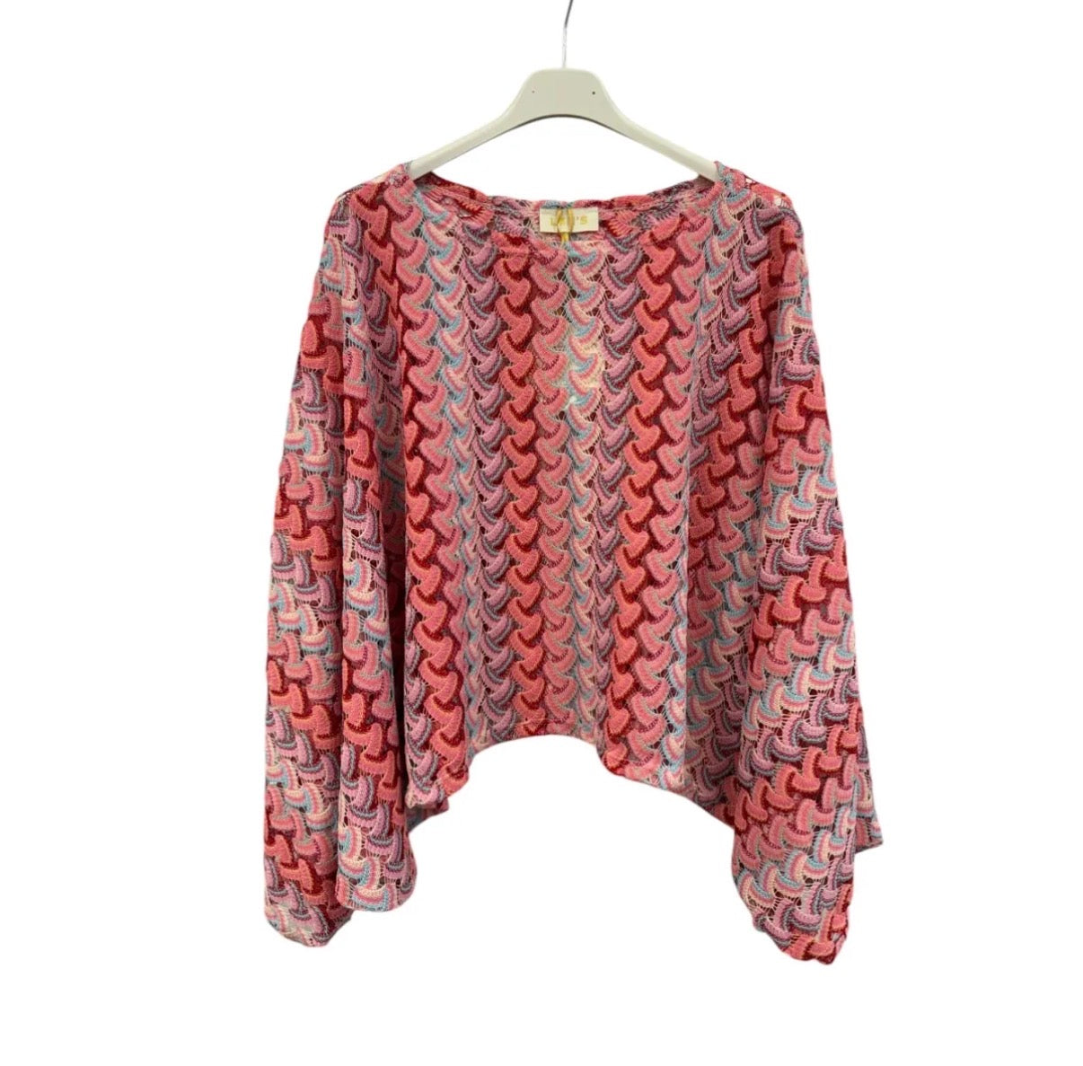 Boho Pattern Blouse – Fließende Damenbluse mit Multicolor Muster