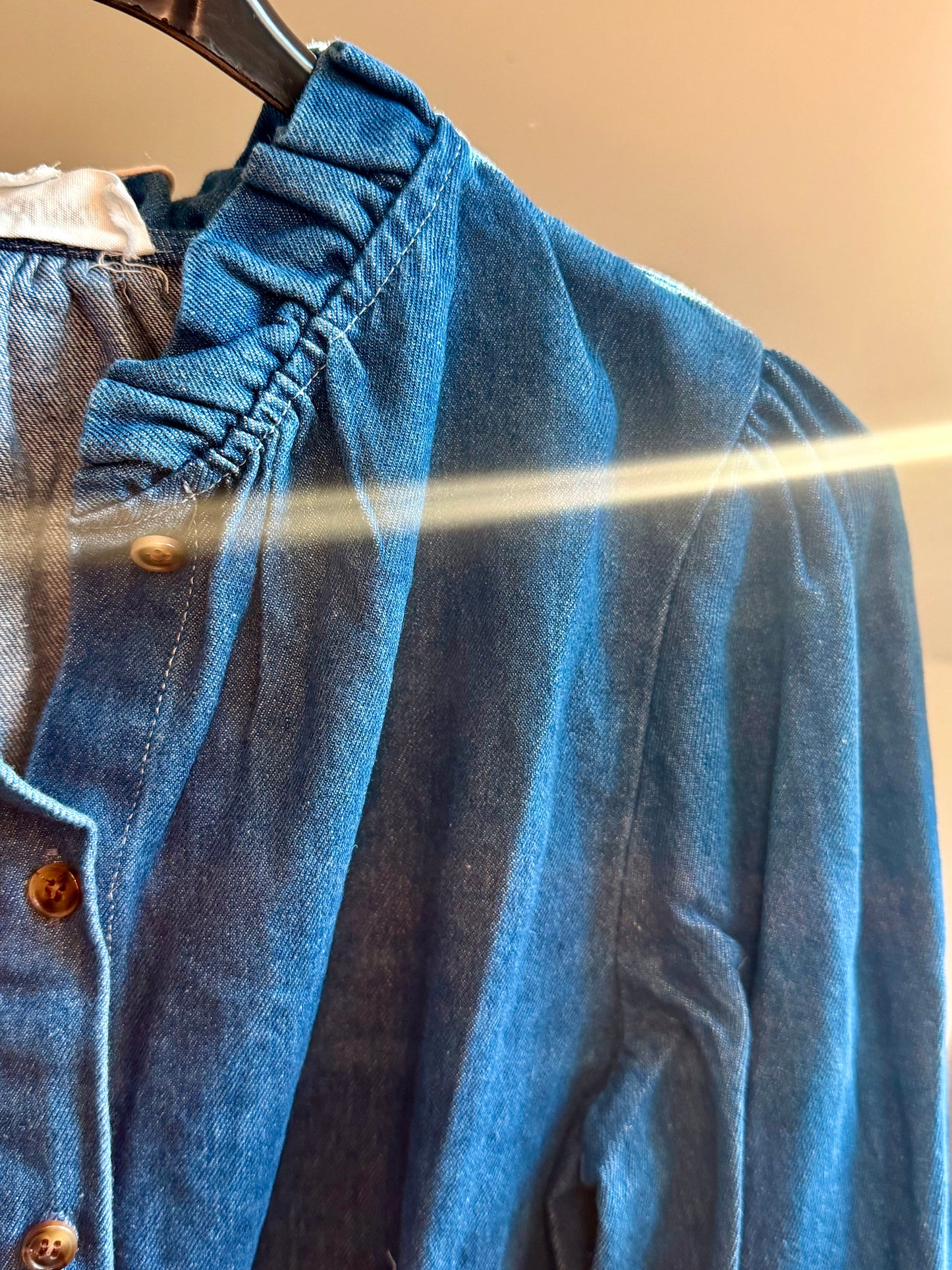 Bluse in Jeansoptik – Damenbluse mit lockerem Schnitt