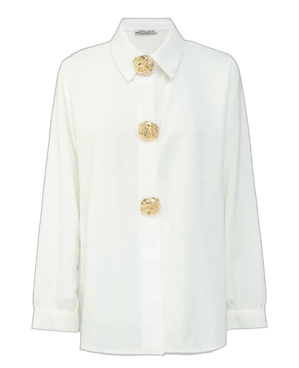 Elegante Bluse mit goldenen Zierknöpfen – zeitlose Eleganz für jeden Anlass
