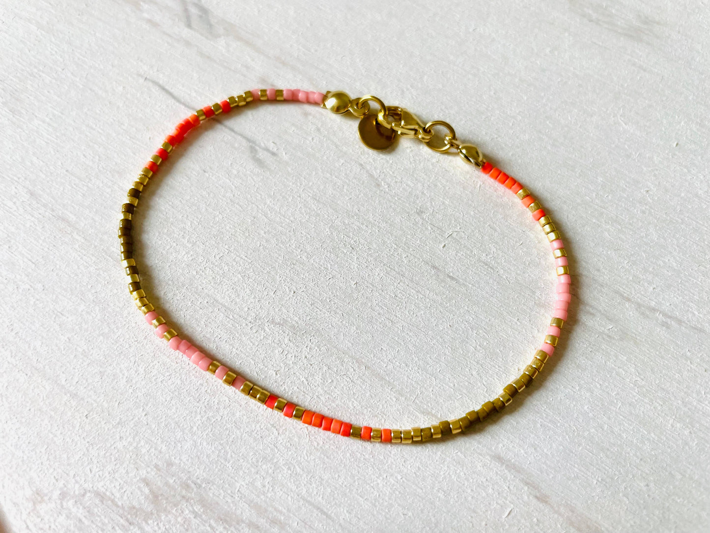 Damenschmuck: Miyuki-Perlen-Armband aus Edelstahl N005