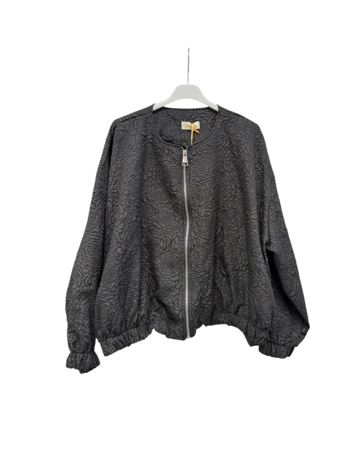 Satin Floral Bomber Jacke – strukturierte Trendjacke mit Blumenmotiv | Beige, Mint, Yellow, Rosé & Schwarz