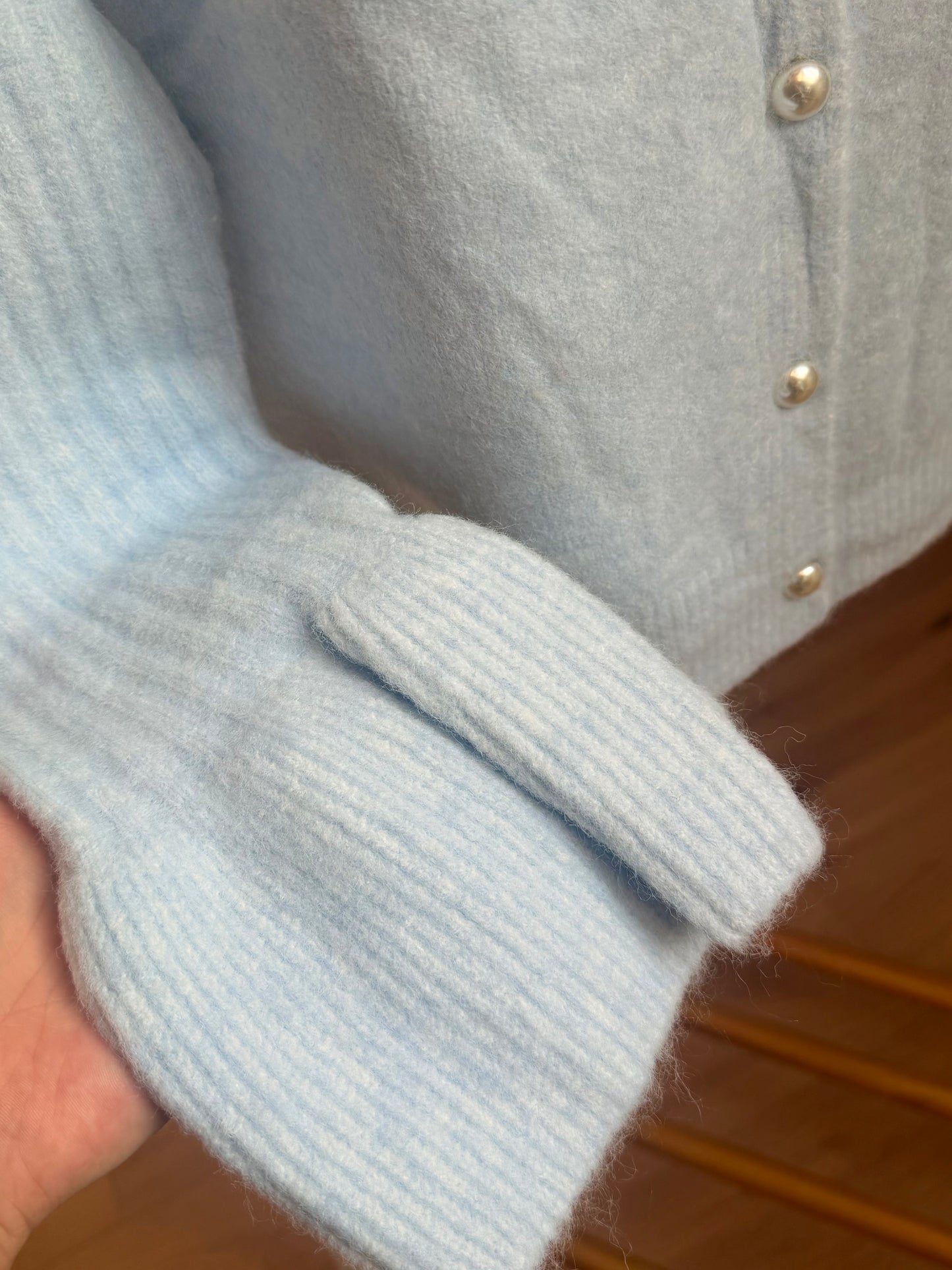 Cardigan mit Volantärmeln – Damen Strickjacke One Size (S–L)