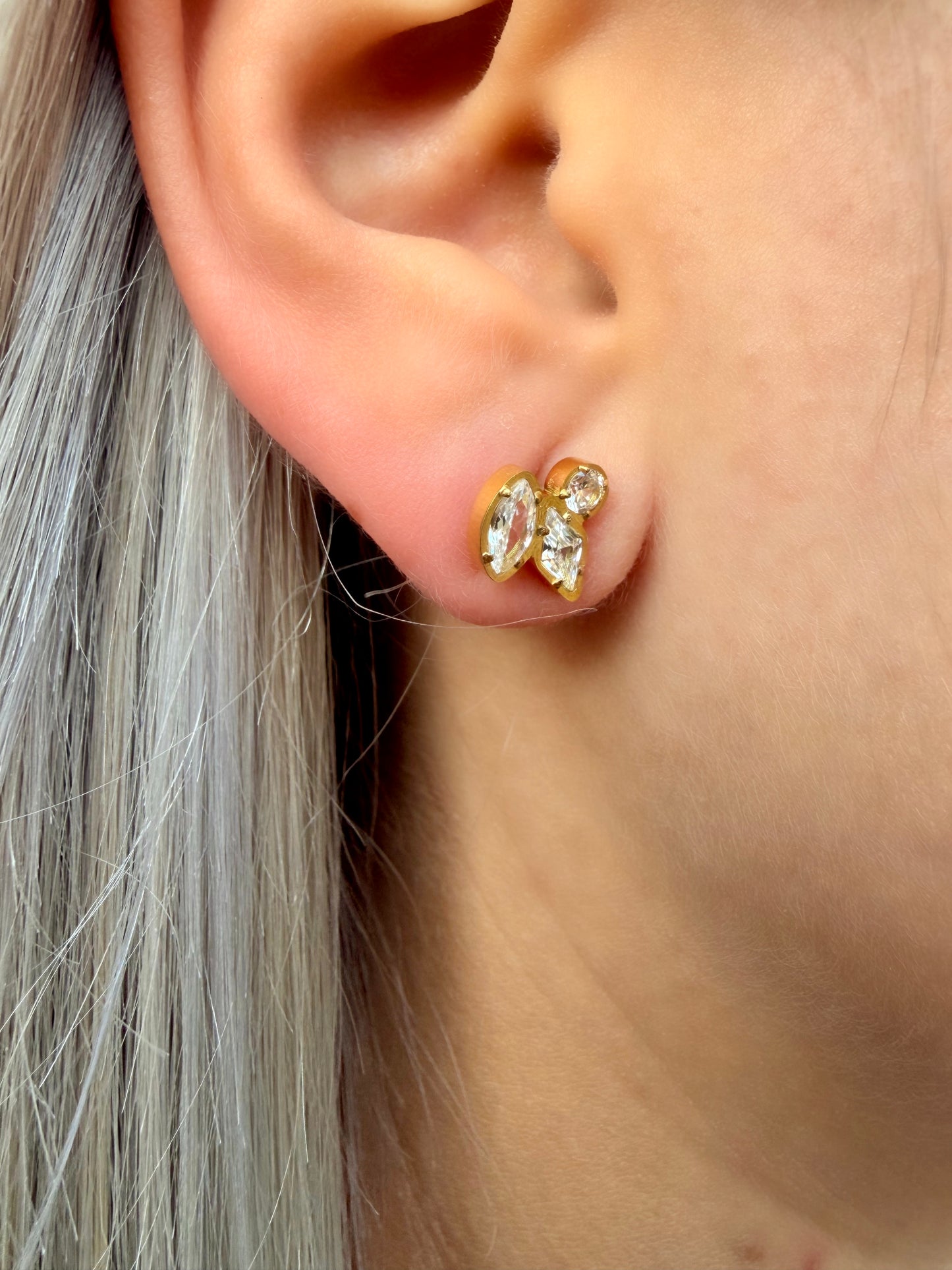 Happy Ohrstecker | 18K vergoldet