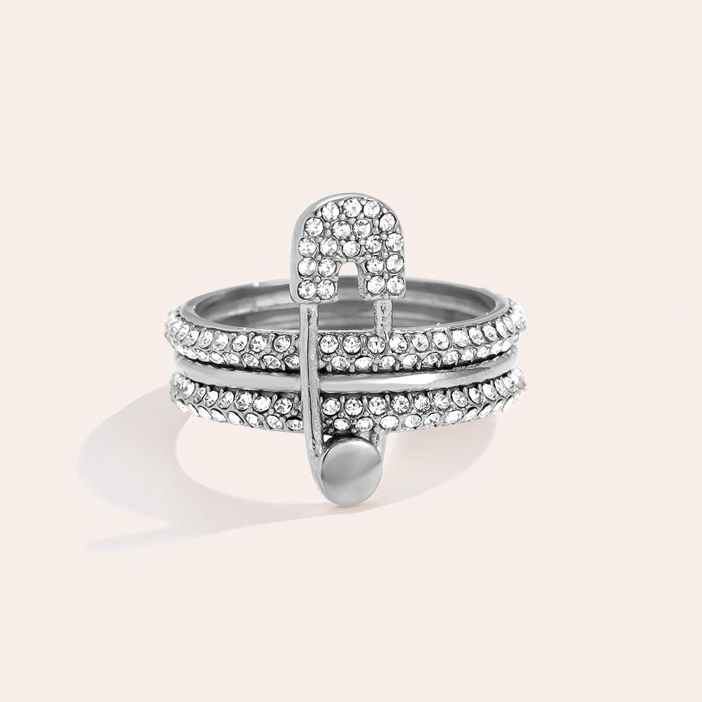 Diamond Ring mit Nadel - Edelstahl Ring