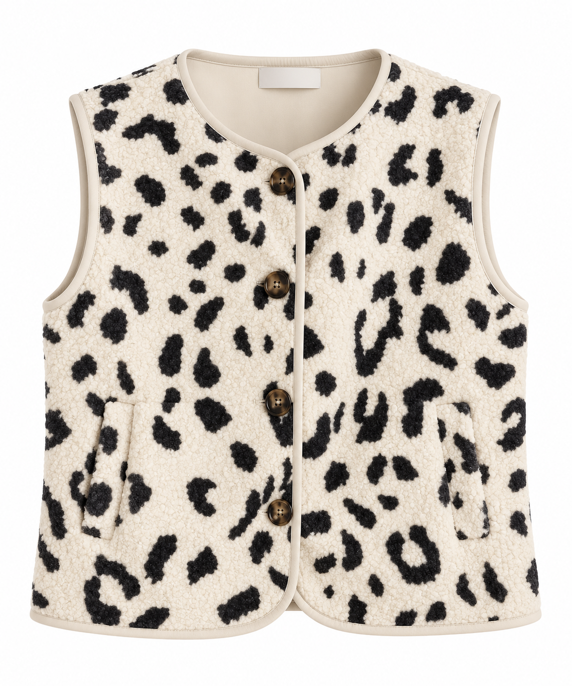 Leo Teddy Weste mit Taschen - cozy & wild
