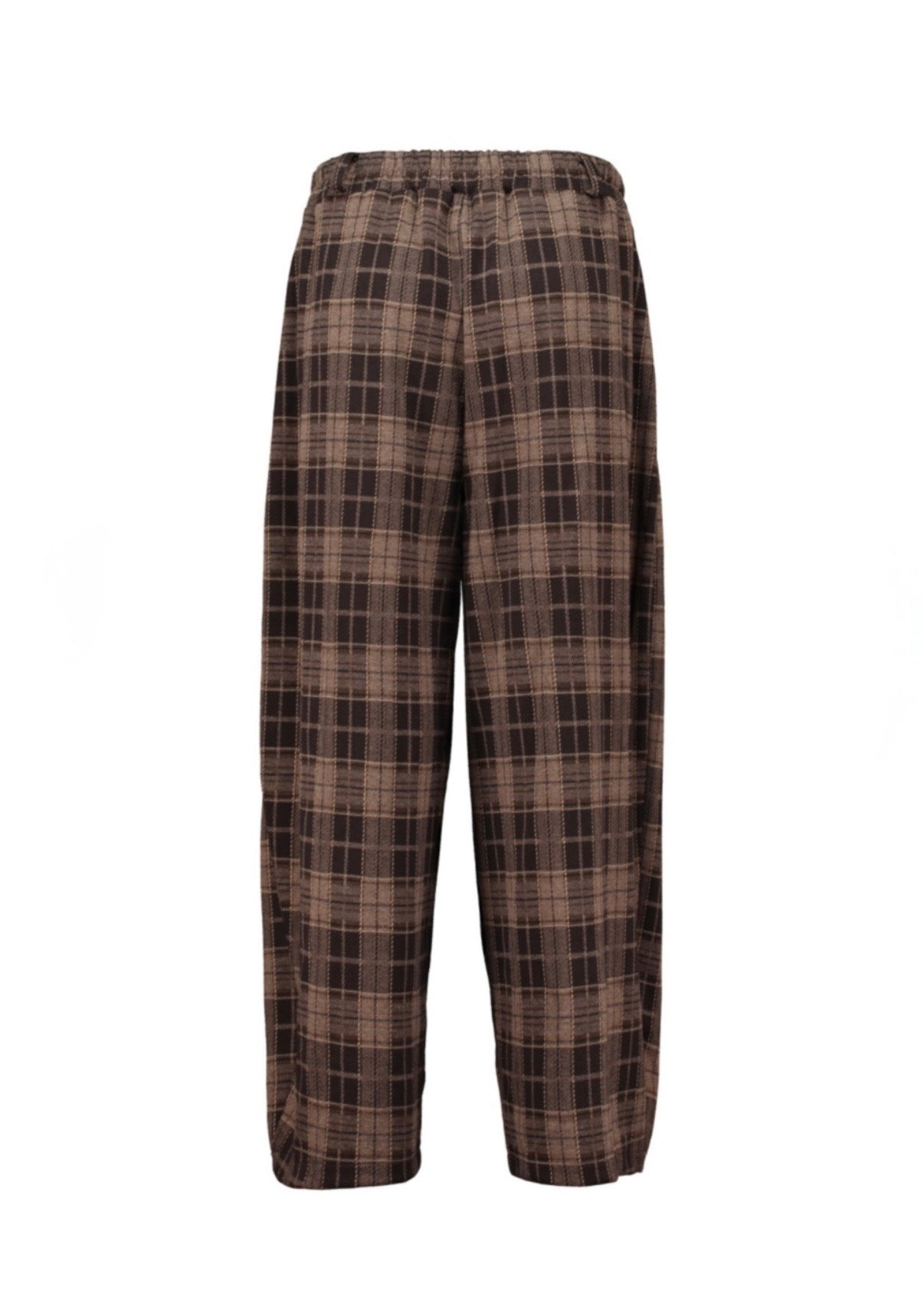 Karierte Hose in Coffee
