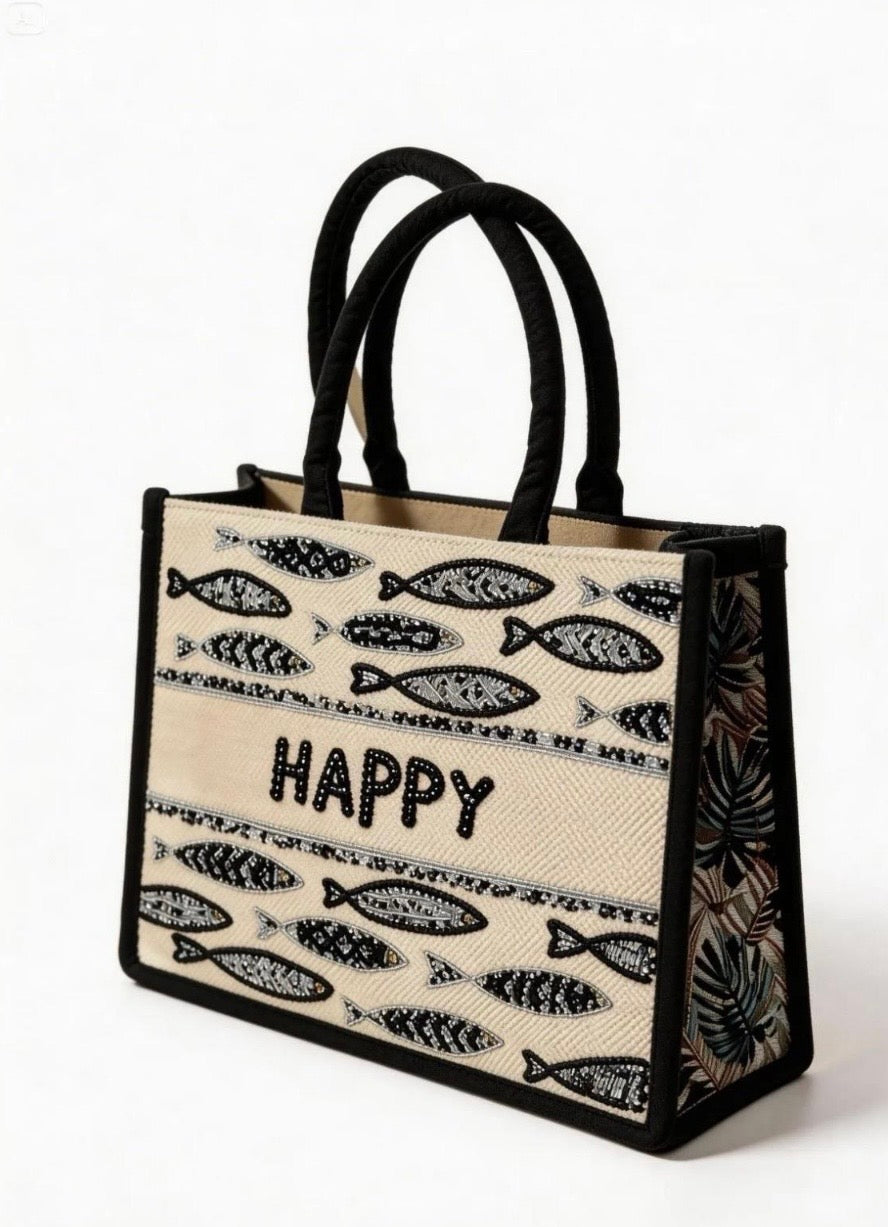Tasche Happy - Schwarz