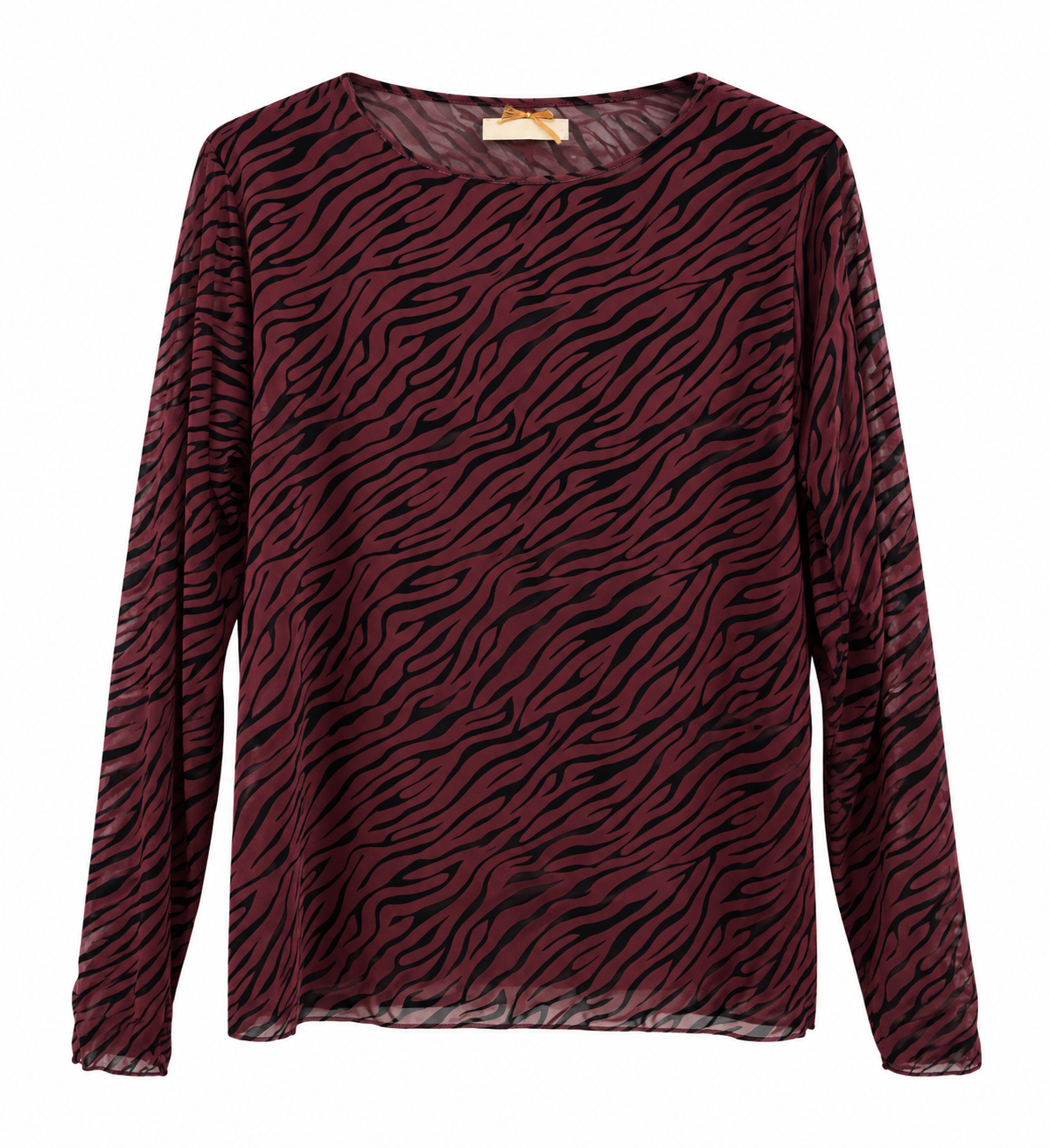 Zebra Mesh Longsleeve – Bordeaux