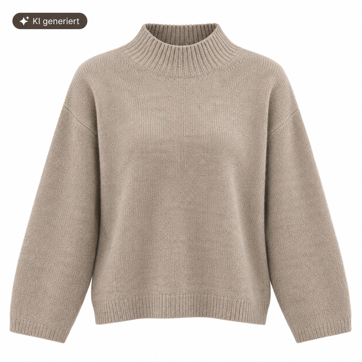 Babyalpaka-Pullover mit Rollkragen