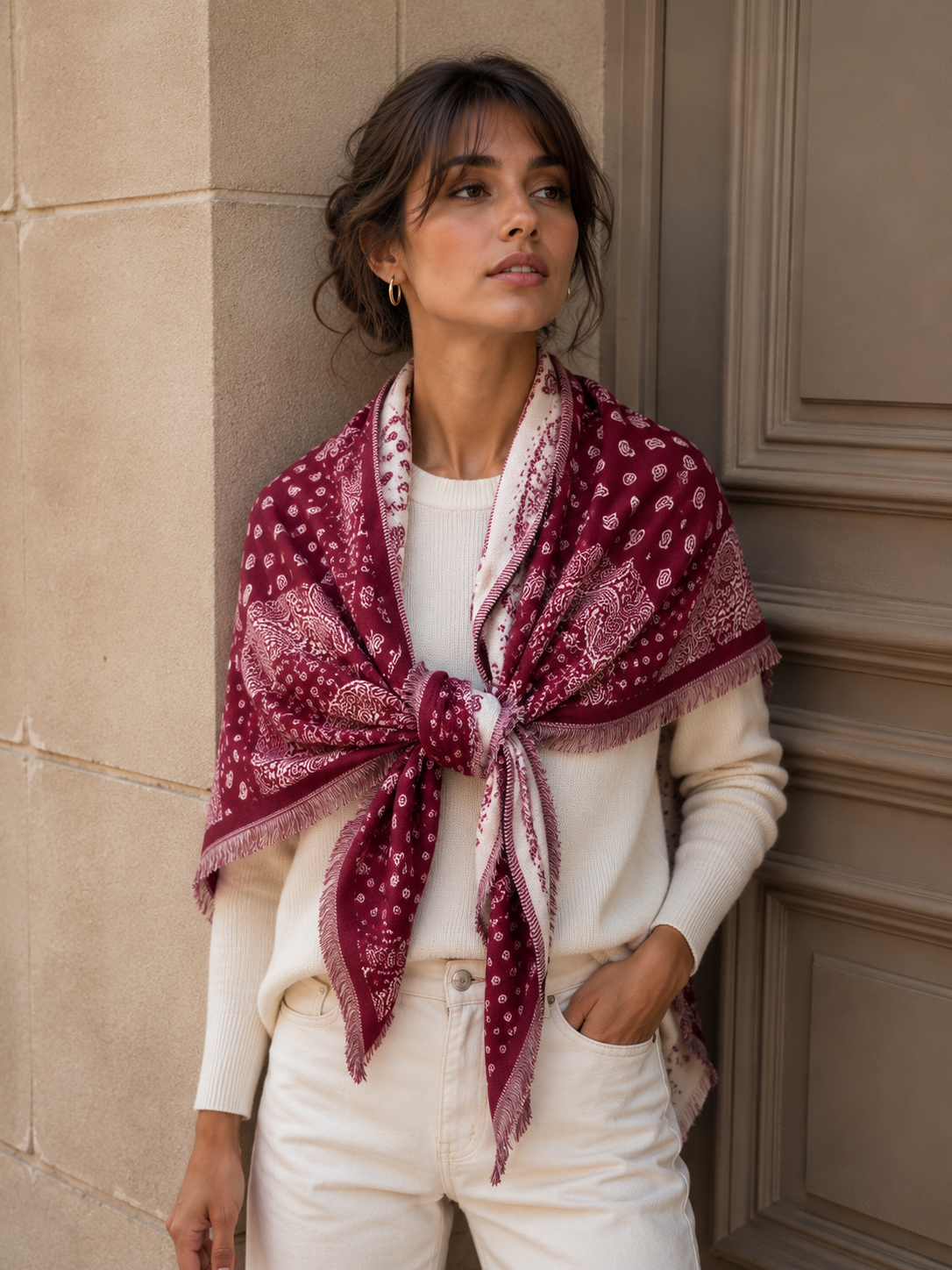 D2026-200 Dickes Dreieck 2-in-1 - Paisley