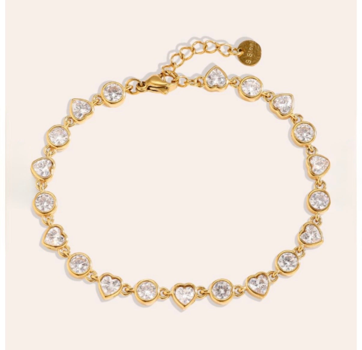 Edelstahl Armband mit Herzen