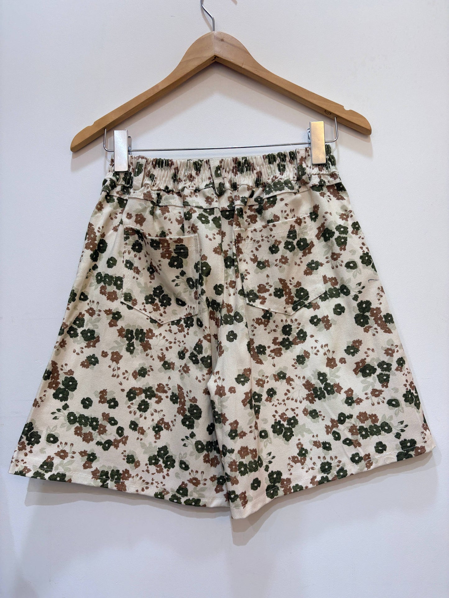High-Waist-Baumwollshorts mit Blumenprint PPN2653