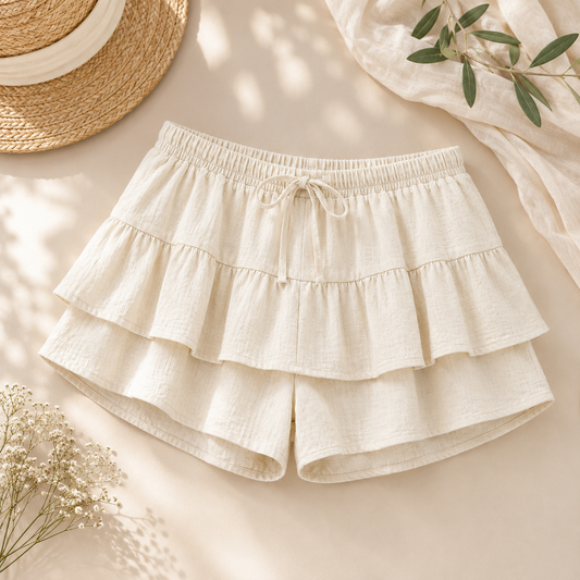 Elegante Rock-Shorts mit Volants