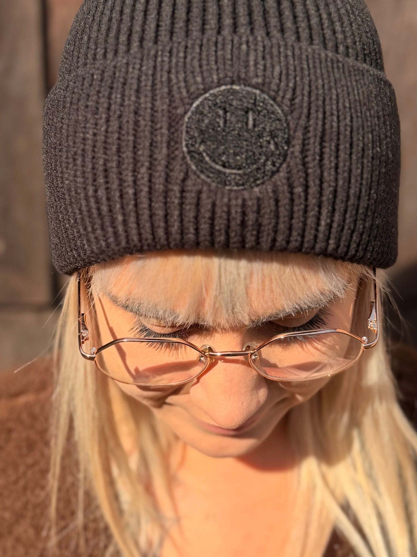 Smiley Knit Beanie