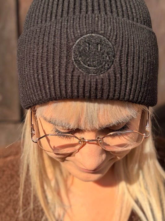 Smiley Knit Beanie