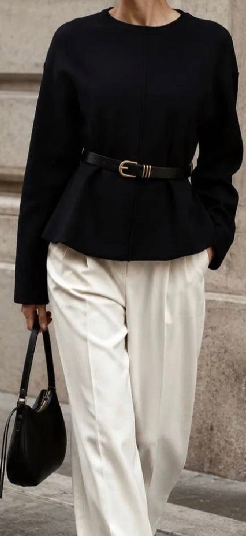 Gürtelpullover Chic