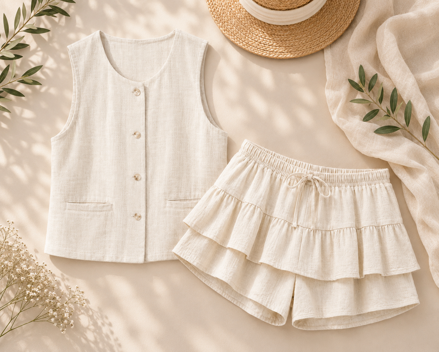 Elegantes Set mit Volants