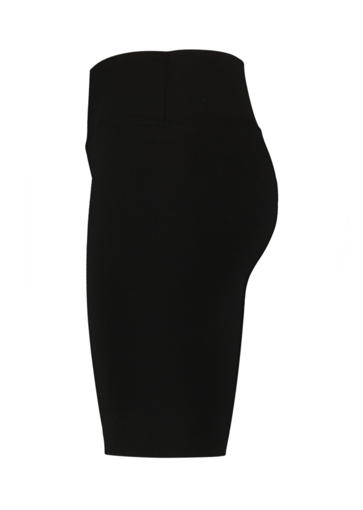 Große Größe High Waist Biker Shorts – Schwarz