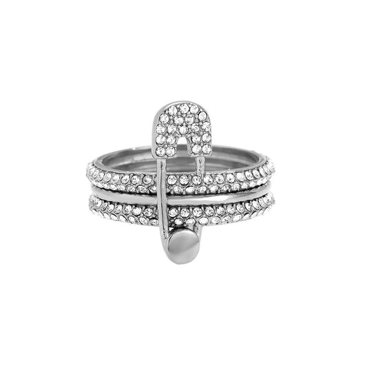 Diamond Ring mit Nadel -  Edelstahl Ring