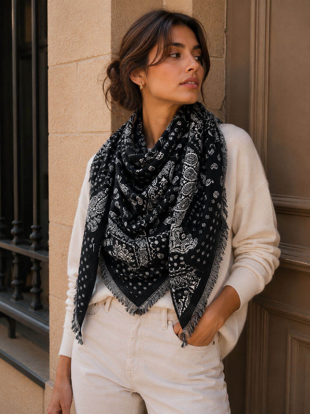 D2026-200 Dickes Dreieck 2-in-1 - Paisley