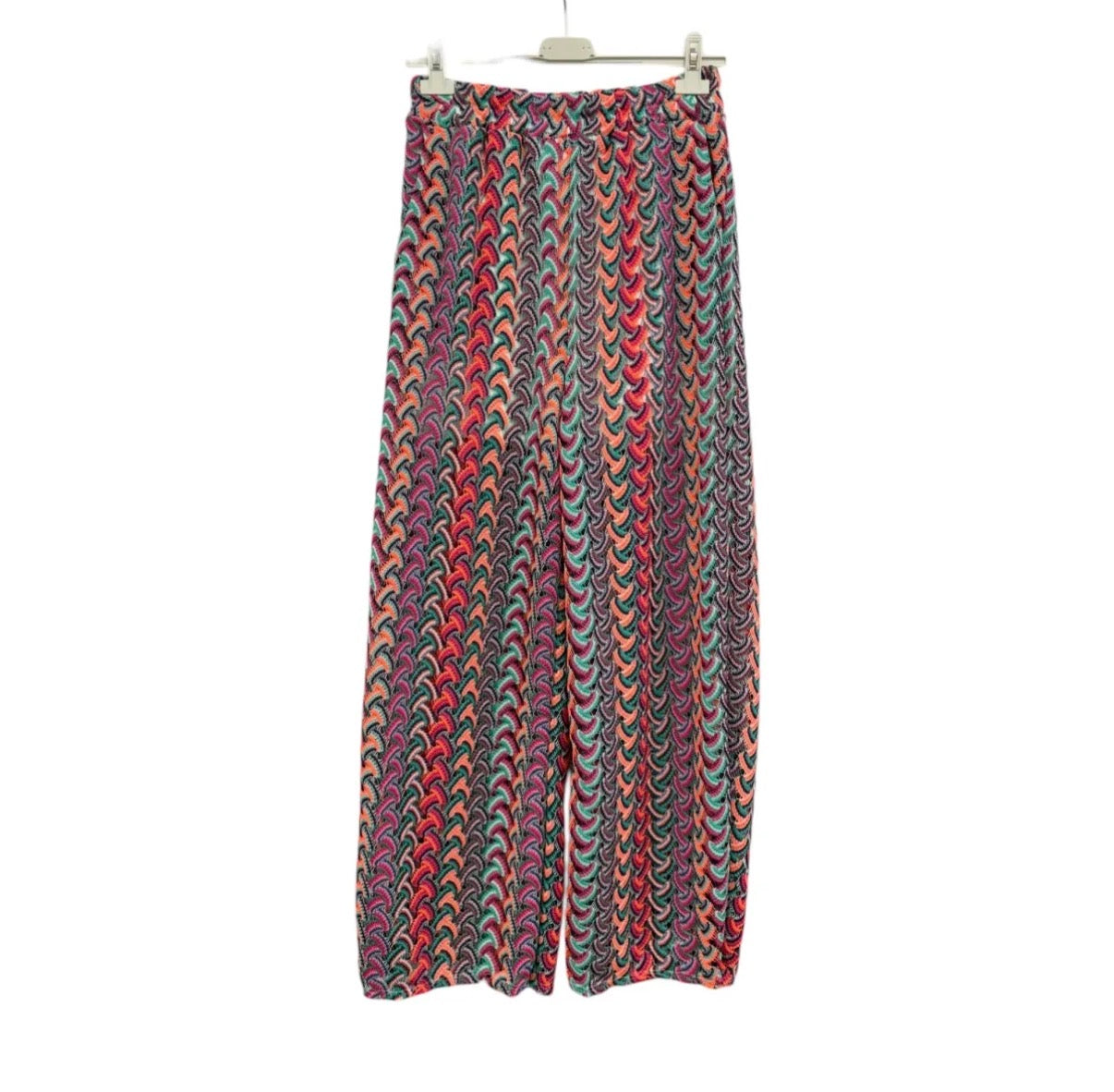 Boho Pattern Wide Leg Pants – Fließende Sommerhose mit Muster