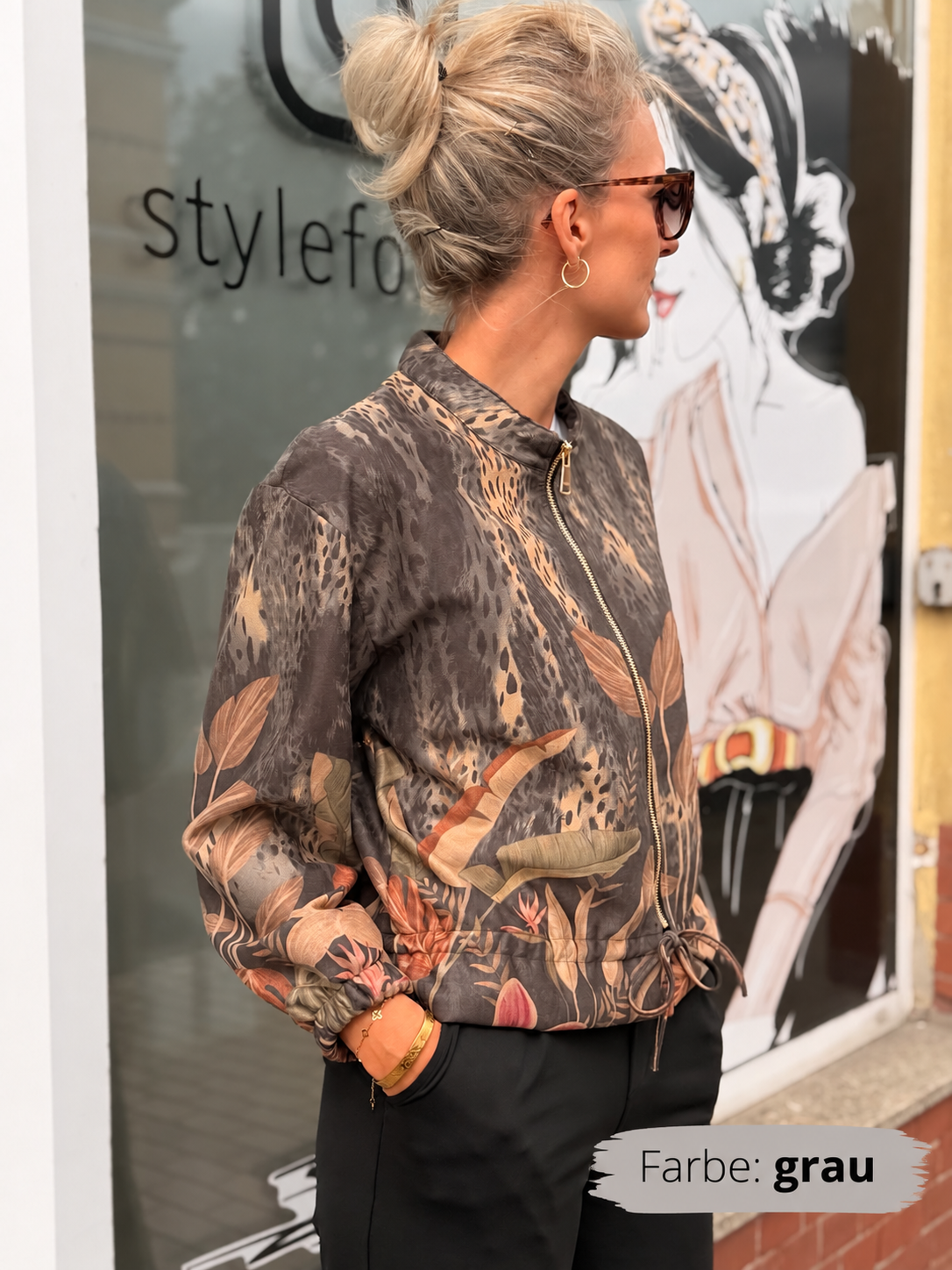 Made in Italy Jack mit Animal- & Botanical-Print