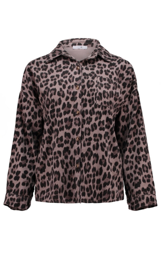 Leopard Bluse aus 100% Baumwolle – Trendy Button-Down Shirt von Hailys