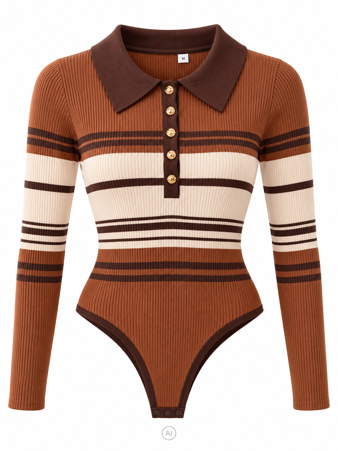 Body aus Rippstrick mit Muster – 3 Farben
