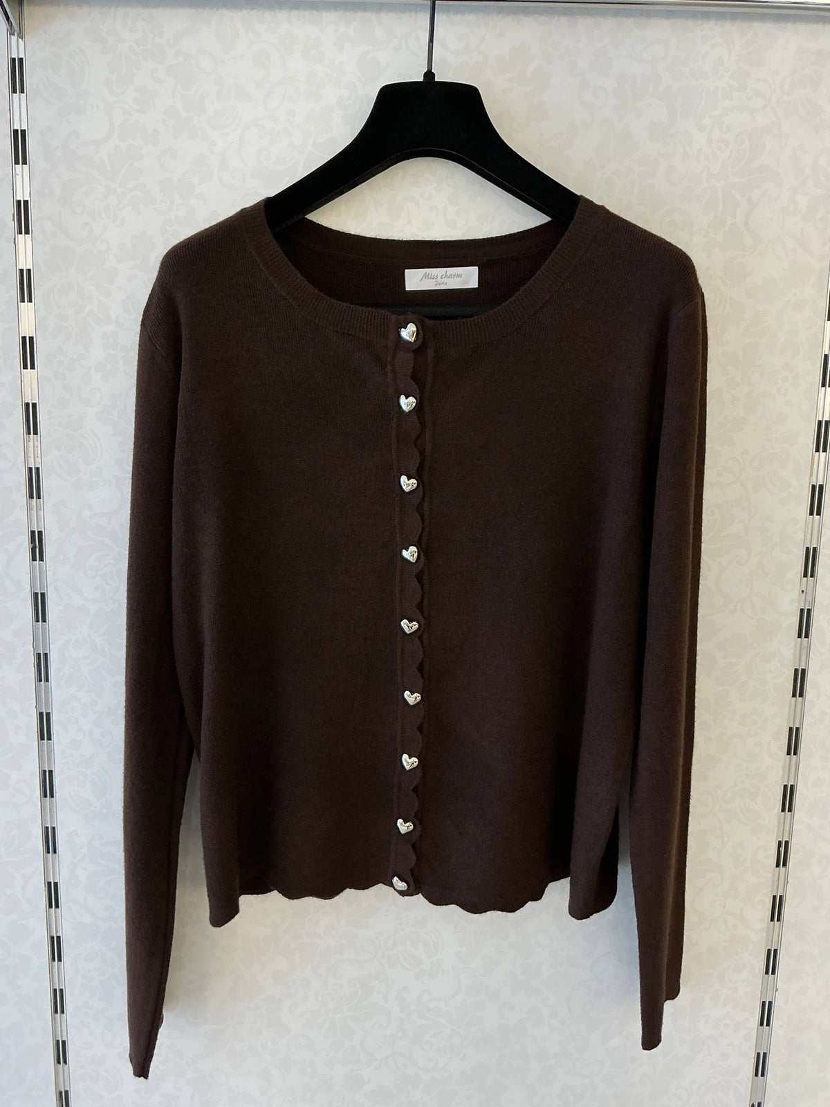 Cardigan mit herzförmigen Knöpfen [10593]
