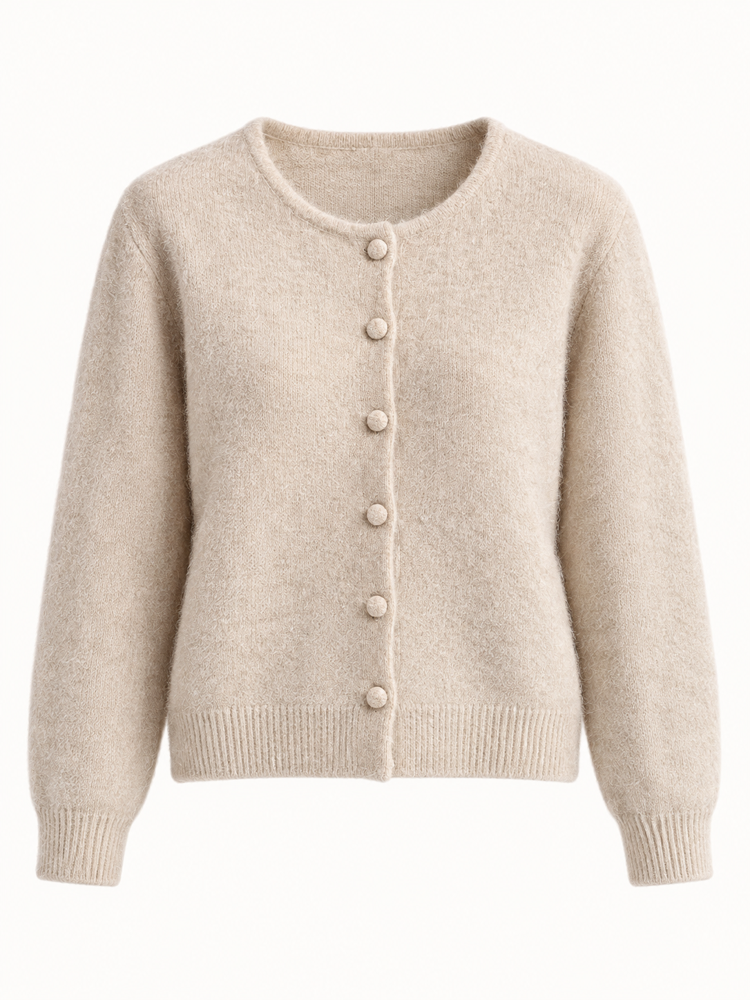 Cardigan mit Dreiecksschal – Damen Strickjacke One Size (S–L)
