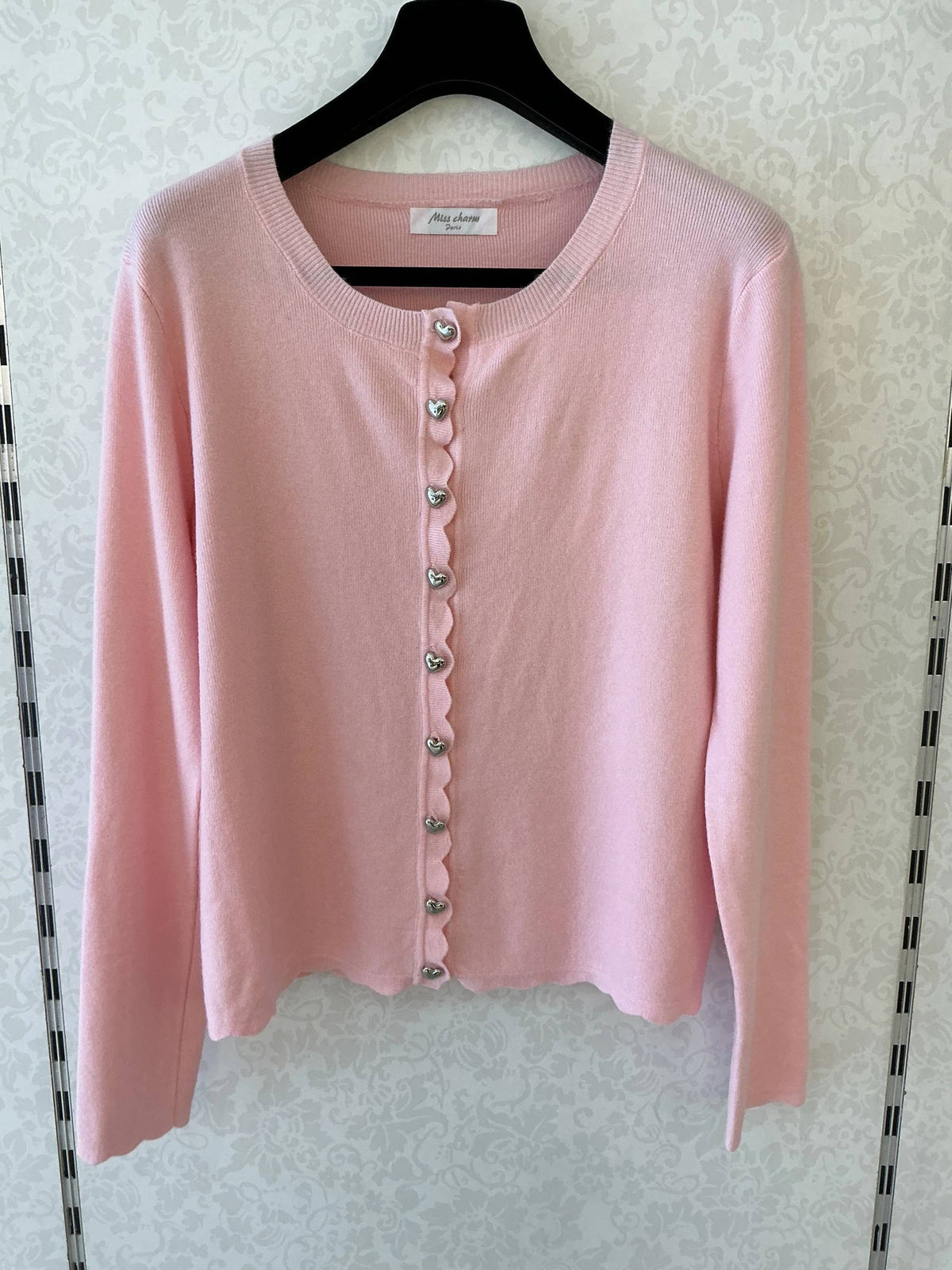 Cardigan mit herzförmigen Knöpfen [10593]