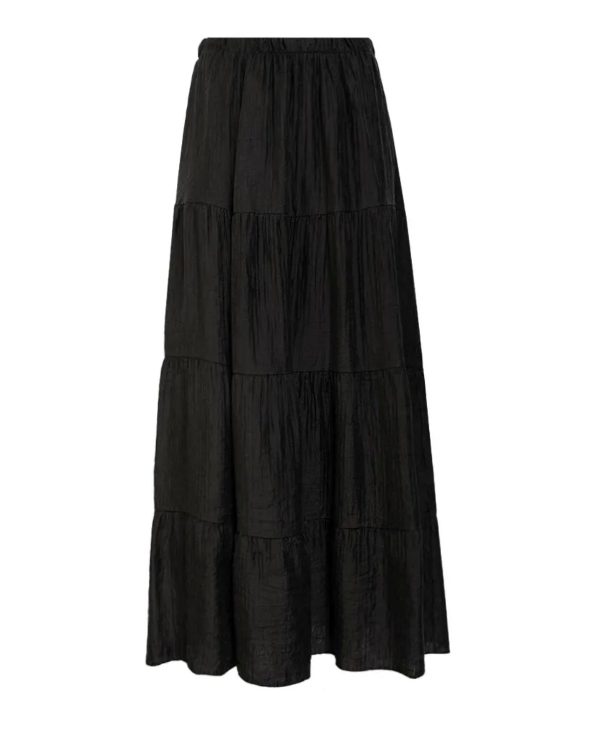 Boho Maxirock aus Tencel – luftig & elegant | In Dunkelbraun, Rosa & Weiß