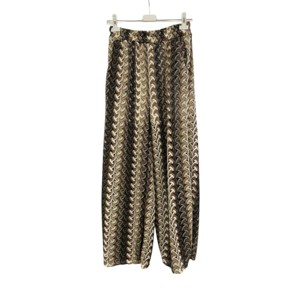 Boho Pattern Wide Leg Pants – Fließende Sommerhose mit Muster