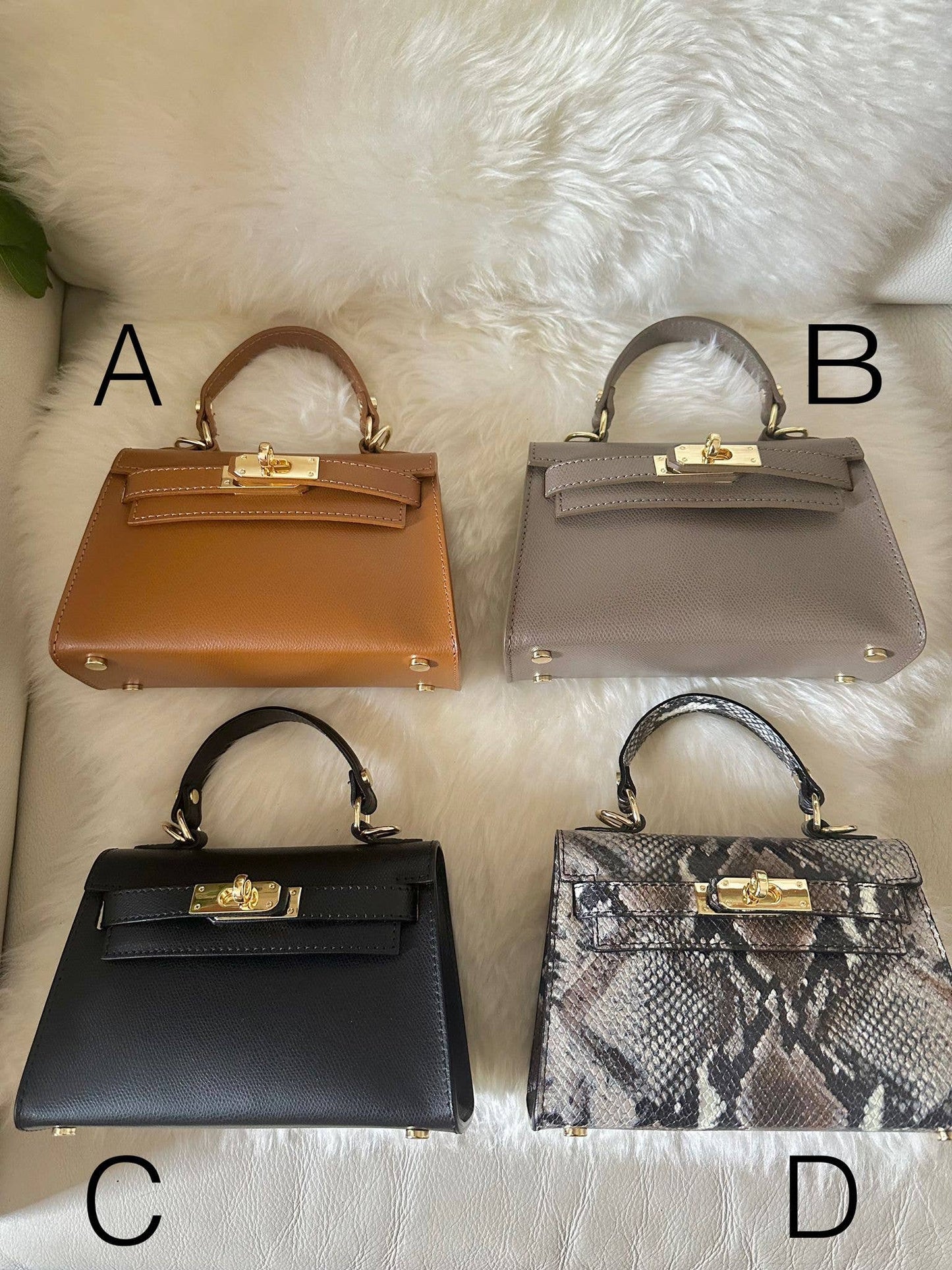 MINI K - Handtasche aus echtem Leder