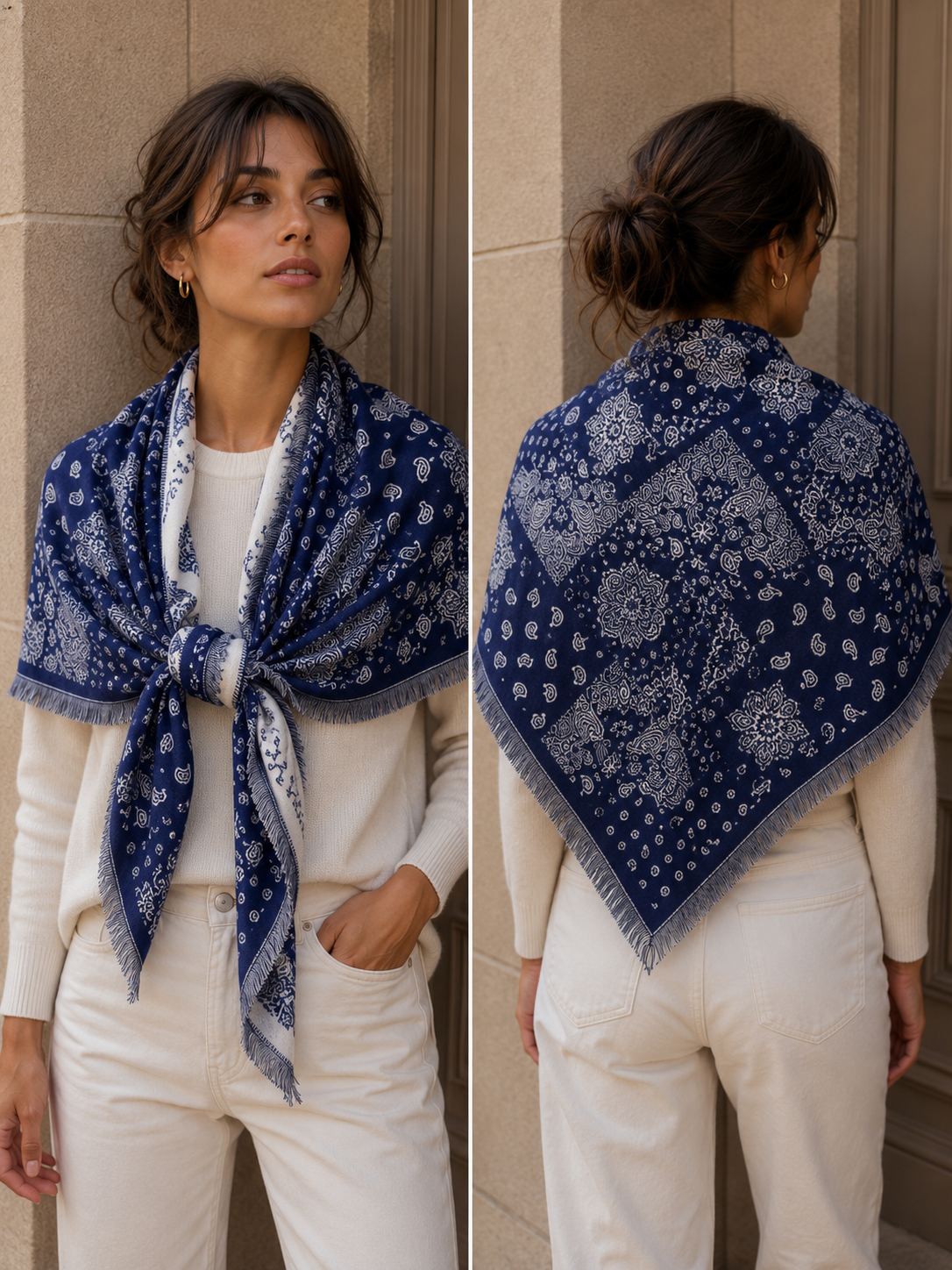 D2026-200 Dickes Dreieck 2-in-1 - Paisley