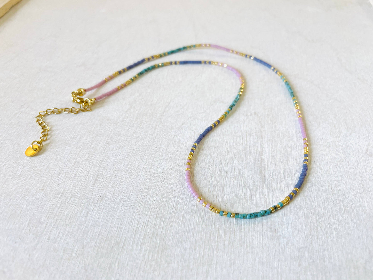 Perlenkette, Edelstahlkette, Halsband C052