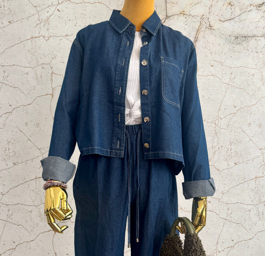 Cropped Denim Jacke – Casual Cool