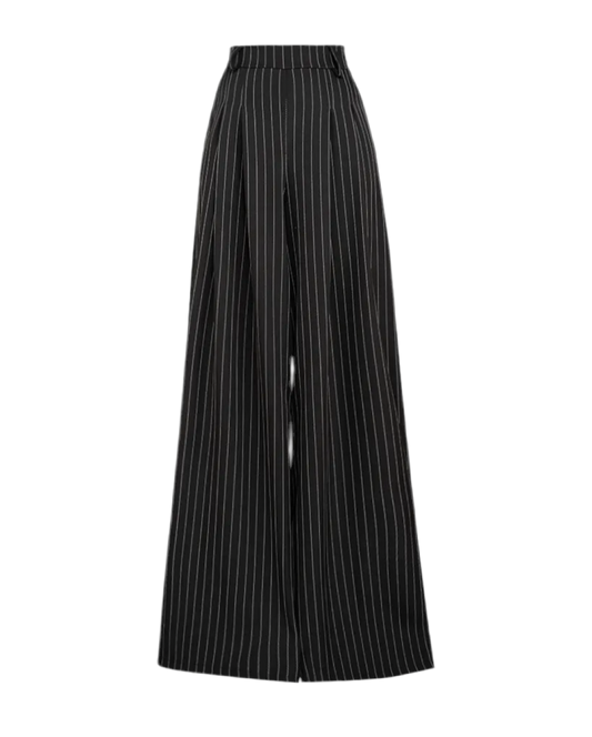 Elegante Palazzo-Hose mit Nadelstreifen – High-Waist & Weites Bein