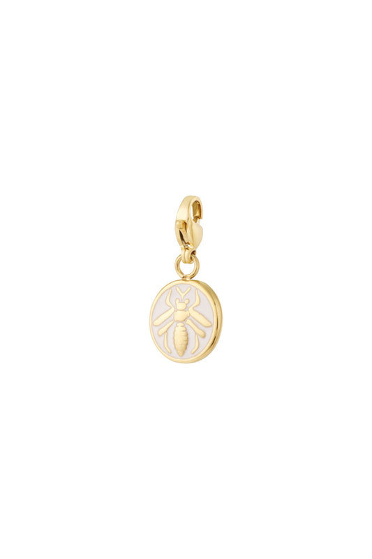 Wespen Schmuck Charme - weiß