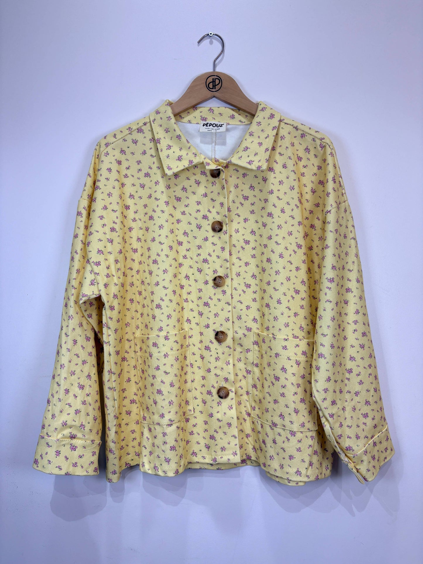 Große Größen Denimjacke mit Blumenprint PV2630GT