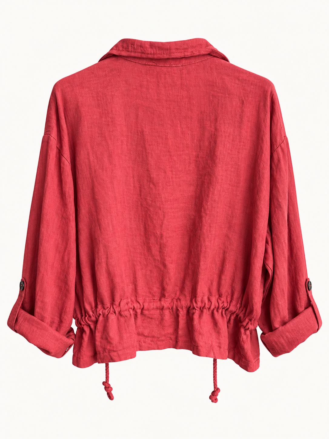 Linen Breeze Jacket - Terra Red