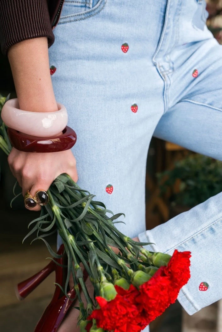 Strawberry Bliss Mom Jeans 🍓
